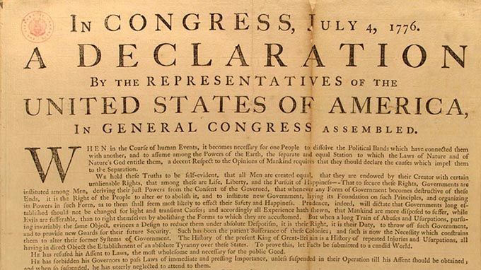 Kid friendly declaration of independence image