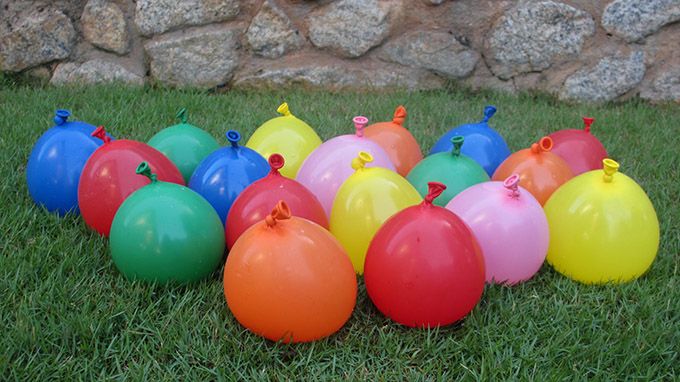 If it’s hot outside, a water balloon toss can be fun.