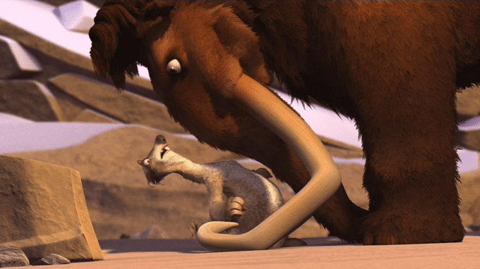 Manny Sid Stare κάτω από την ηλικία πάγου επαφή με τα μάτια